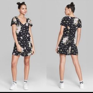 Wild Fable Button-Up Floral Mini Dress
